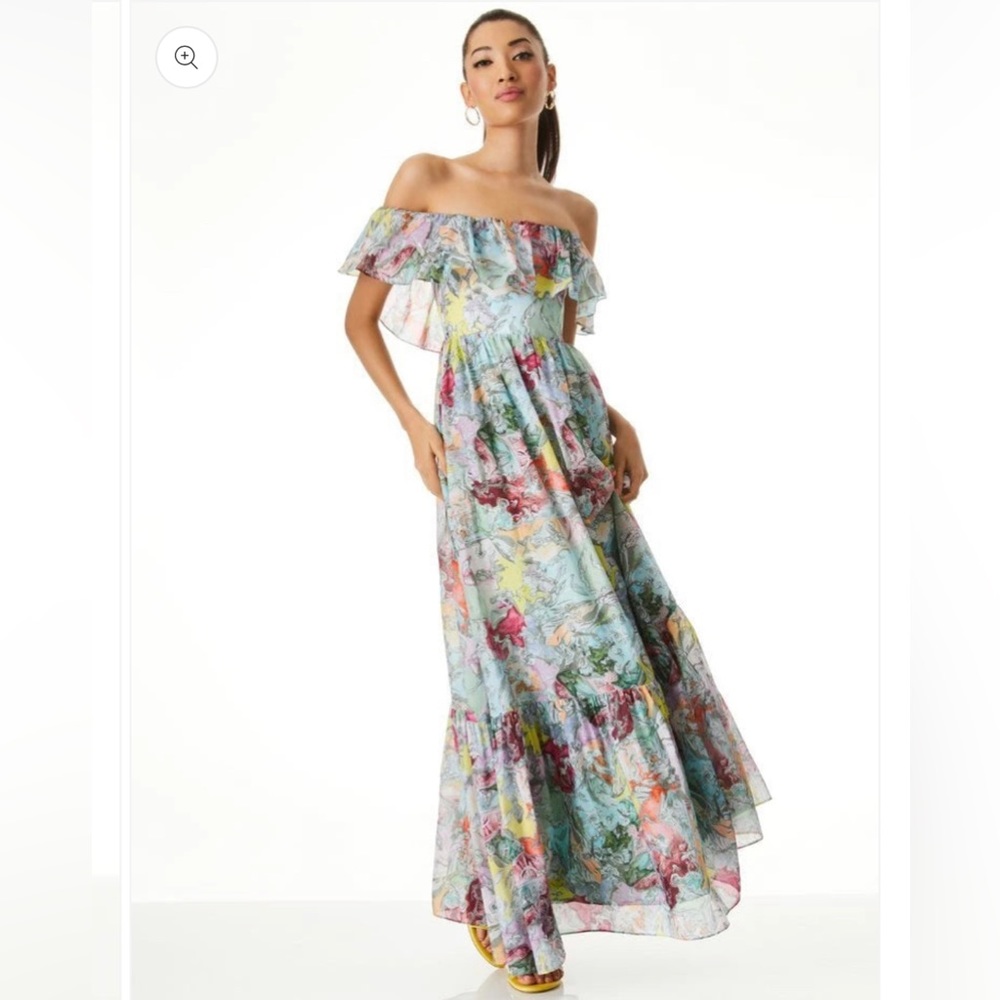 New with tags!  A+O X LOLA Schnabel Ruffle Off Shoulder Maxi Dress MAXI DRESS